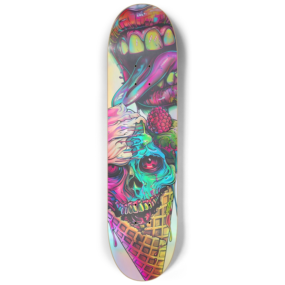 Holographic Zombies Like Ice Cream Too Skateboard Deck – Zombie Waffle Holographic Zombies Like Ice Cream Too Skateboard Deck – Zombie Waffle