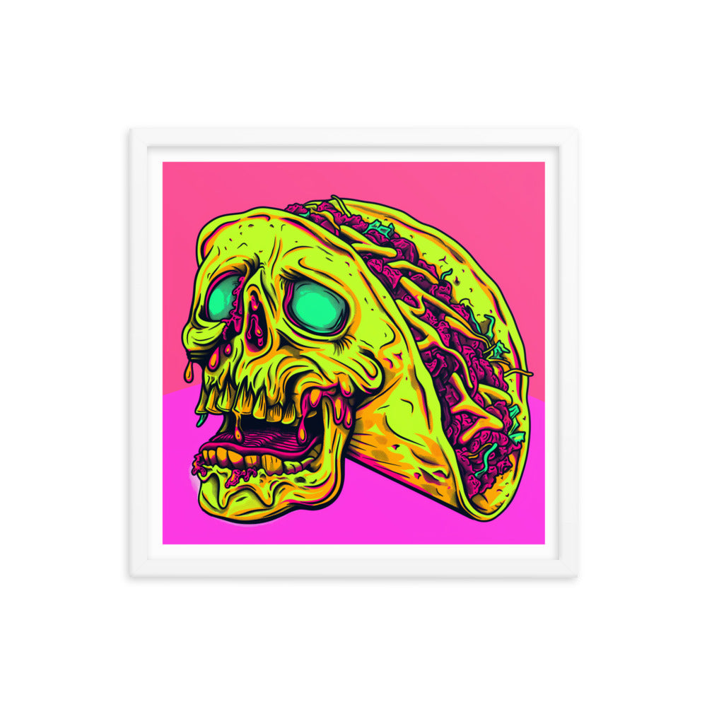Framed Zombie Taco Poster