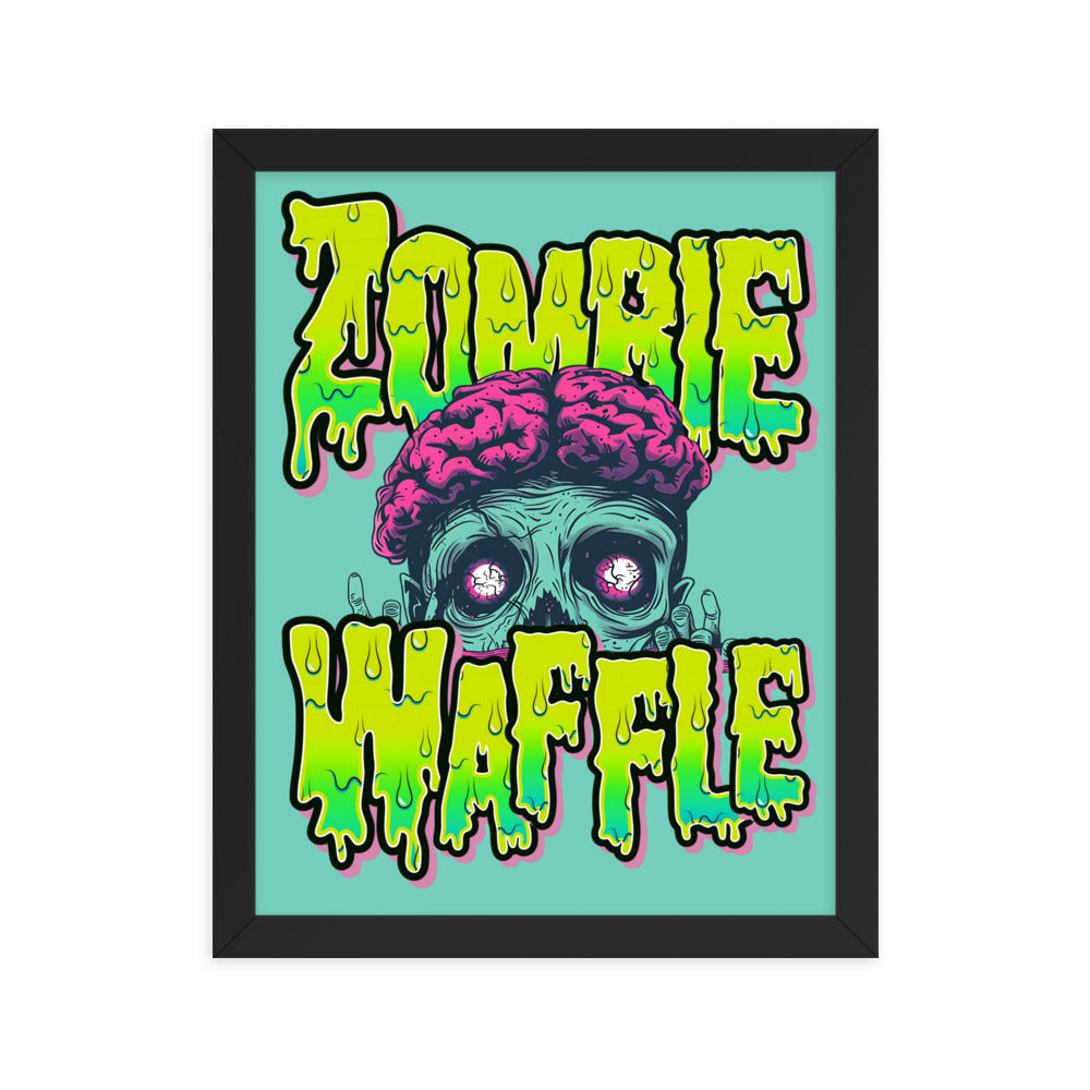 Framed Zombie Waffle Logo Poster