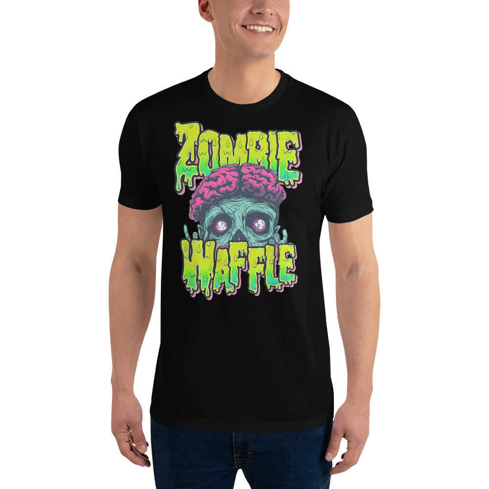 Zombie Waffle Logo Men's Fitted Tee