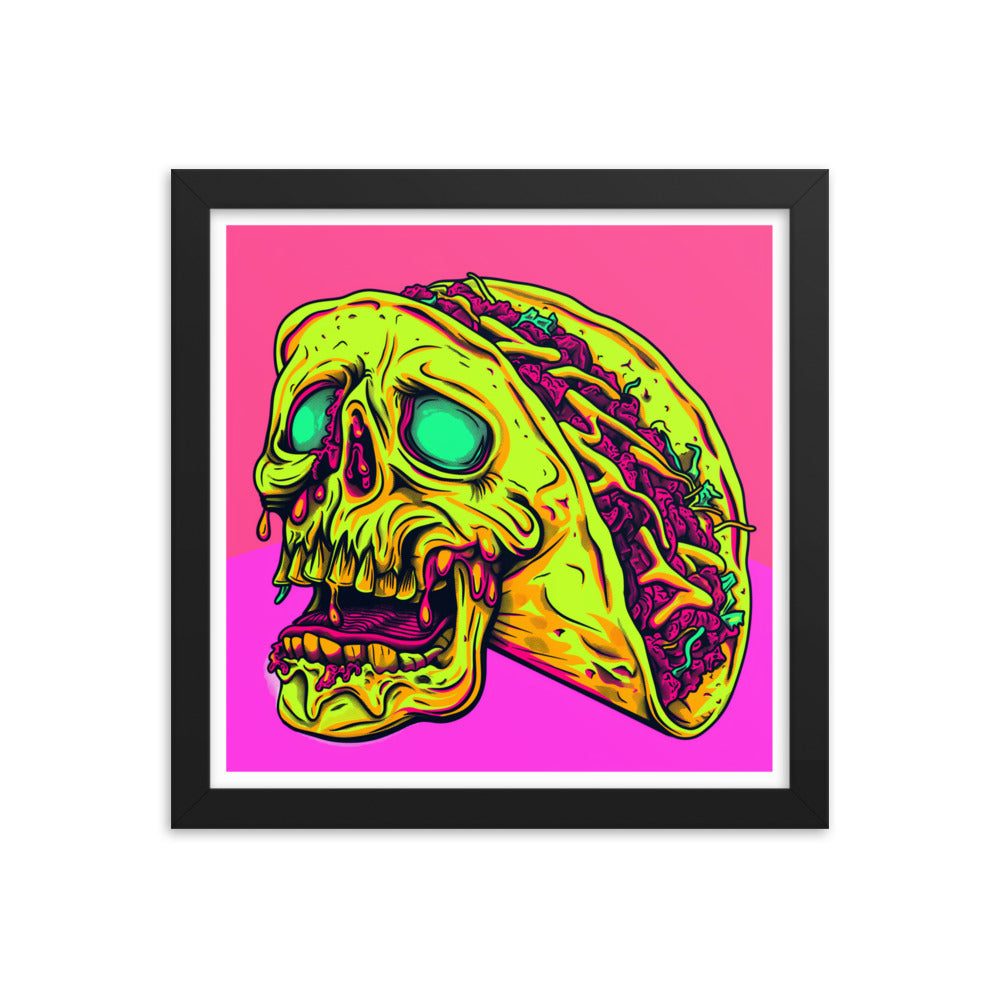 Framed Zombie Taco Poster