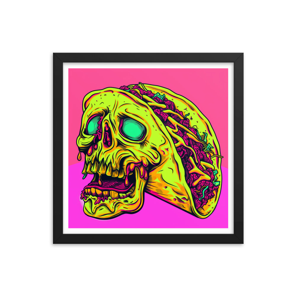 Framed Zombie Taco Poster