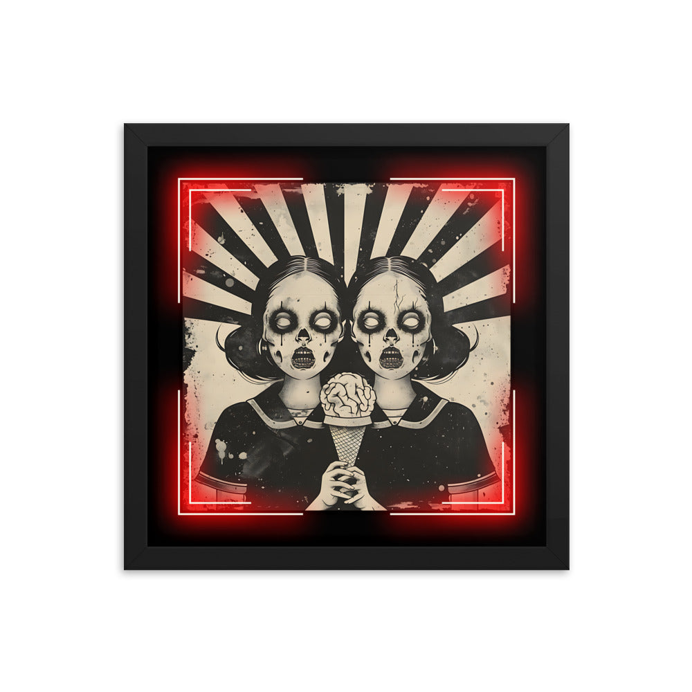 Framed Zombie Twins Poster