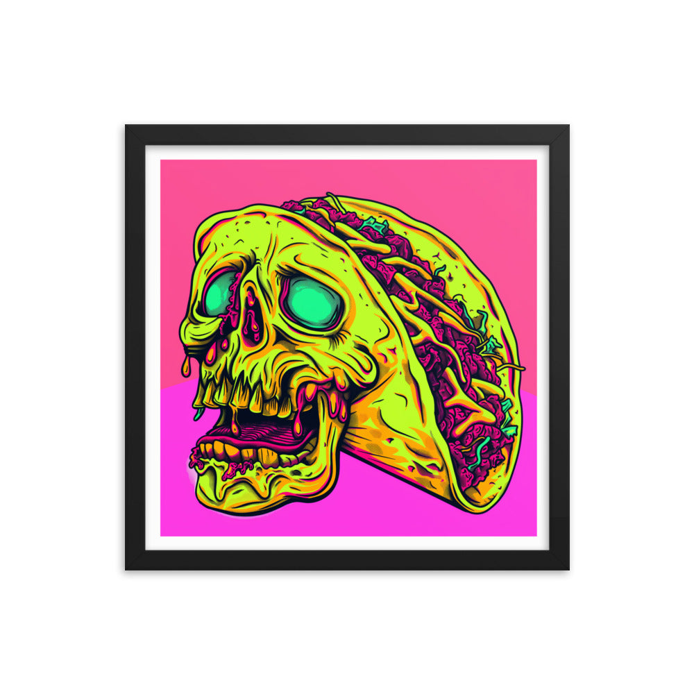 Framed Zombie Taco Poster