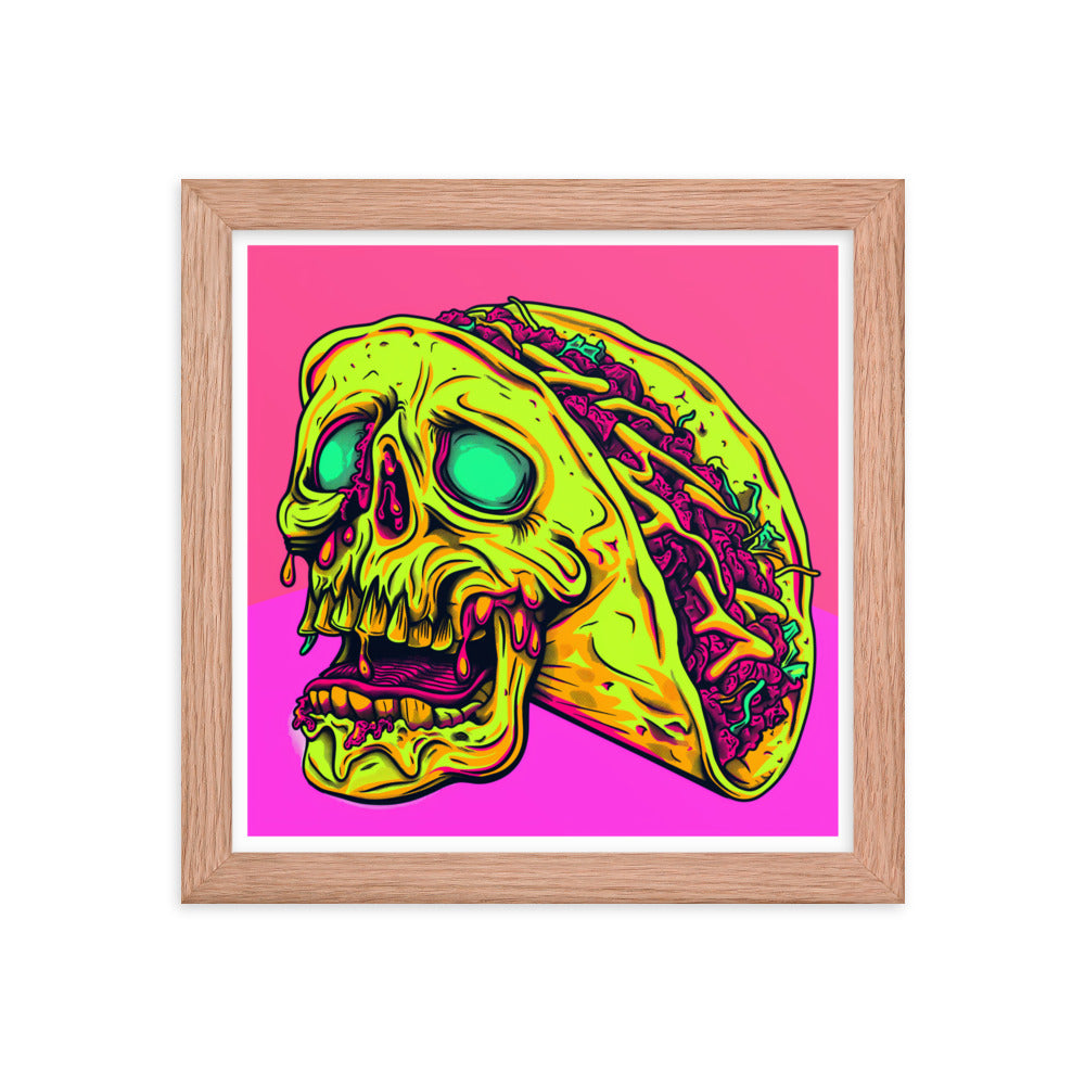 Framed Zombie Taco Poster