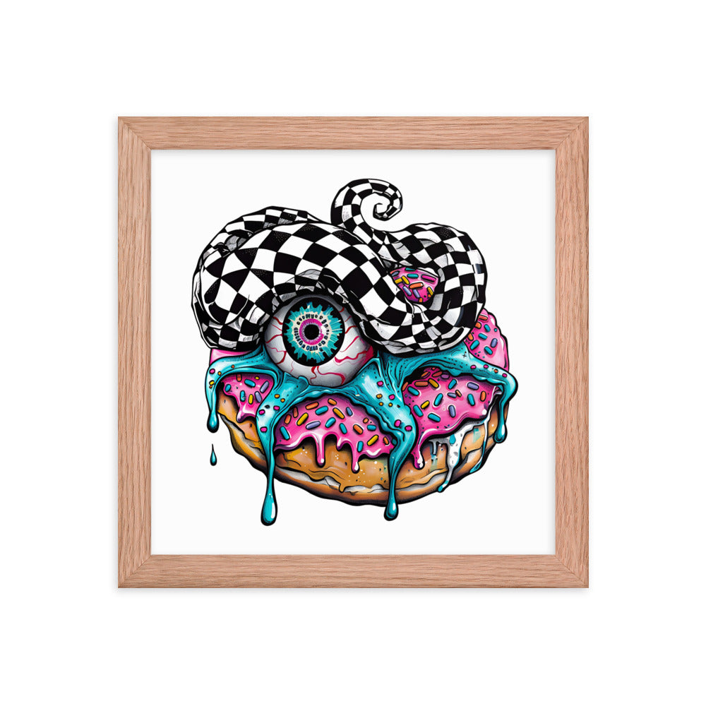 Framed Zombie Donut Poster
