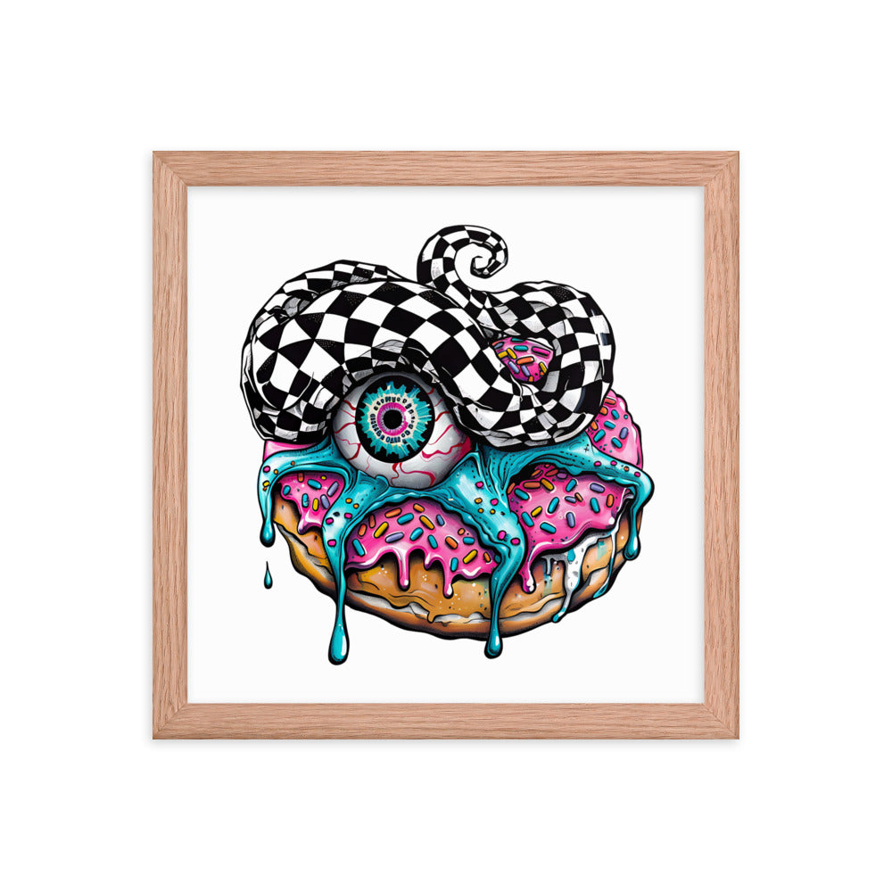 Framed Zombie Donut Poster