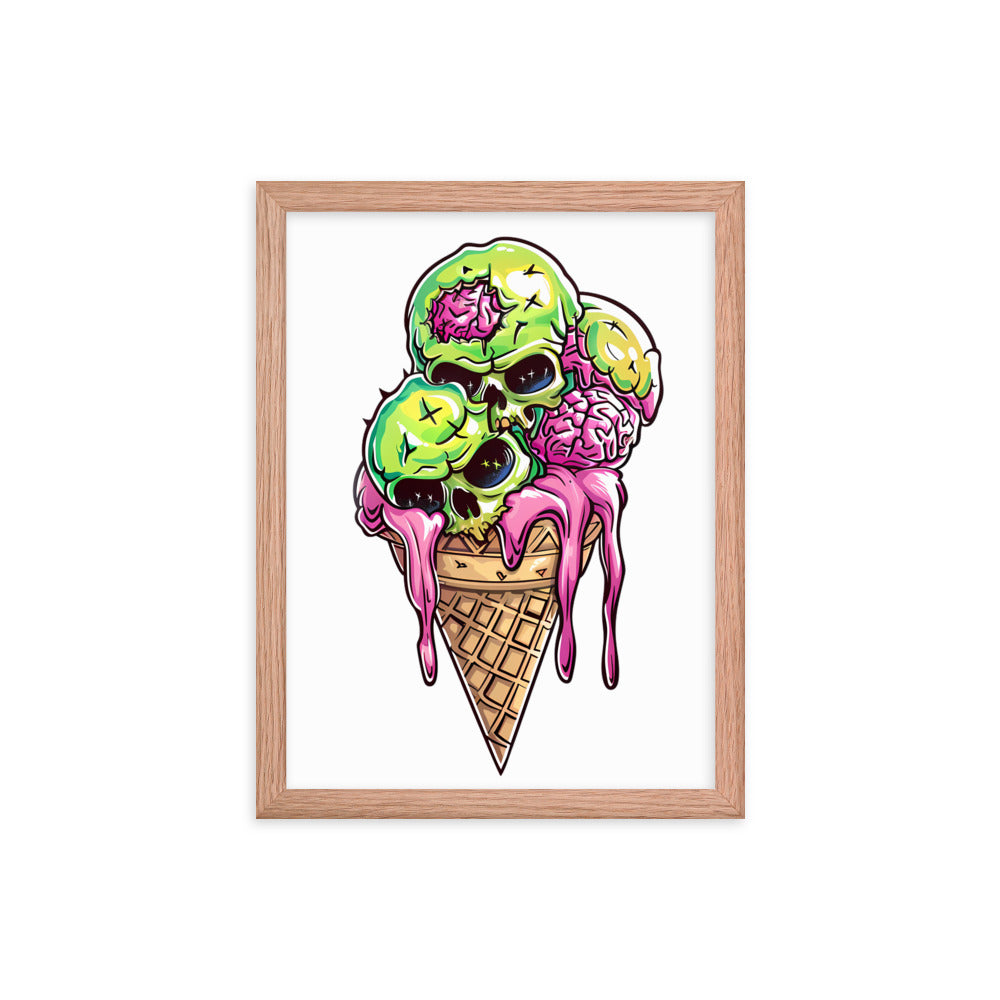 Triple Scoop Framed photo paper poster