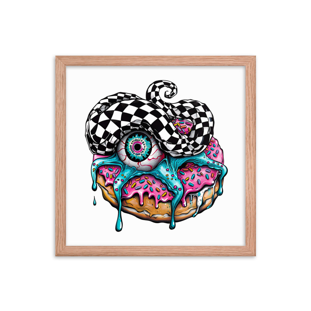 Framed Zombie Donut Poster