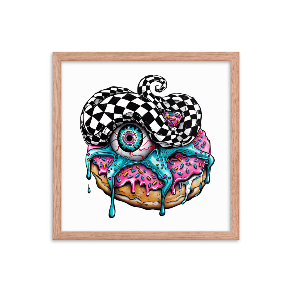 Framed Zombie Donut Poster