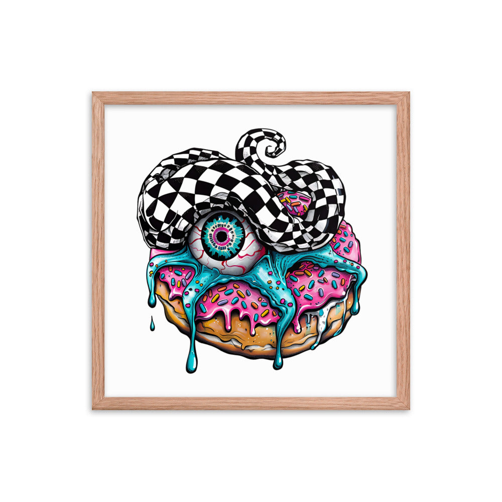 Framed Zombie Donut Poster