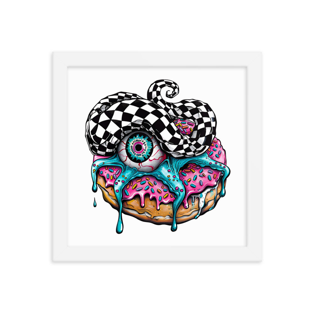 Framed Zombie Donut Poster