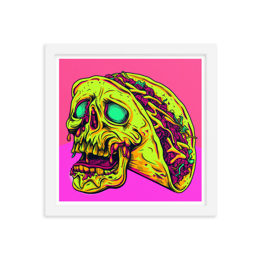 Framed Zombie Taco Poster