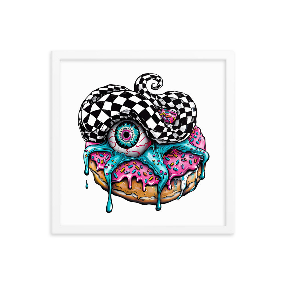 Framed Zombie Donut Poster