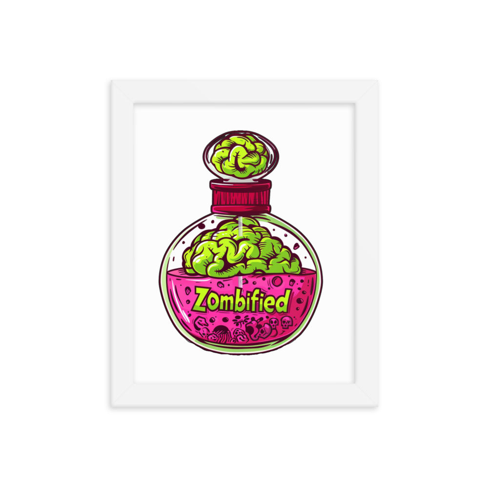 Framed Zombie Perfume Poster