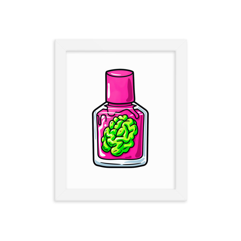 Framed Zombie Nail Polish Poster