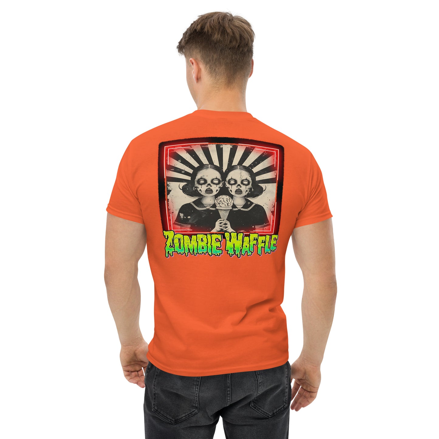 Zombie Twins Men's Loose Fit Tee (Back Print)